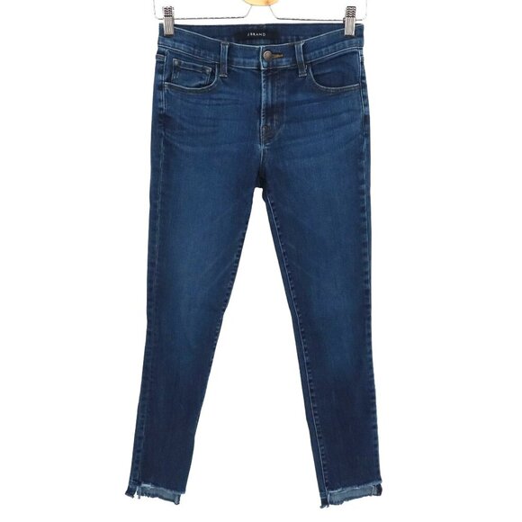 J Brand Denim - J Brand Womens 27 Raw Hem Blue Denim Jeans Cotton Blend Style JB000355 Pockets